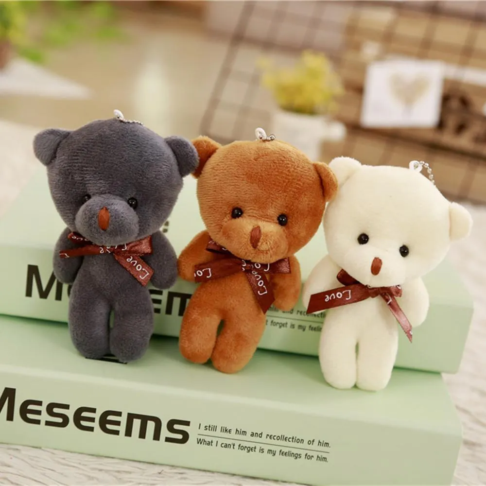 Mini Porte Clés Ours En Peluche En Peluche 12 Cm Mignon Brun Joint Ours  Pendentif Poupée Cadeaux Anniversaire Fête De Mariage Décor Porte Clés Du  4,46 €