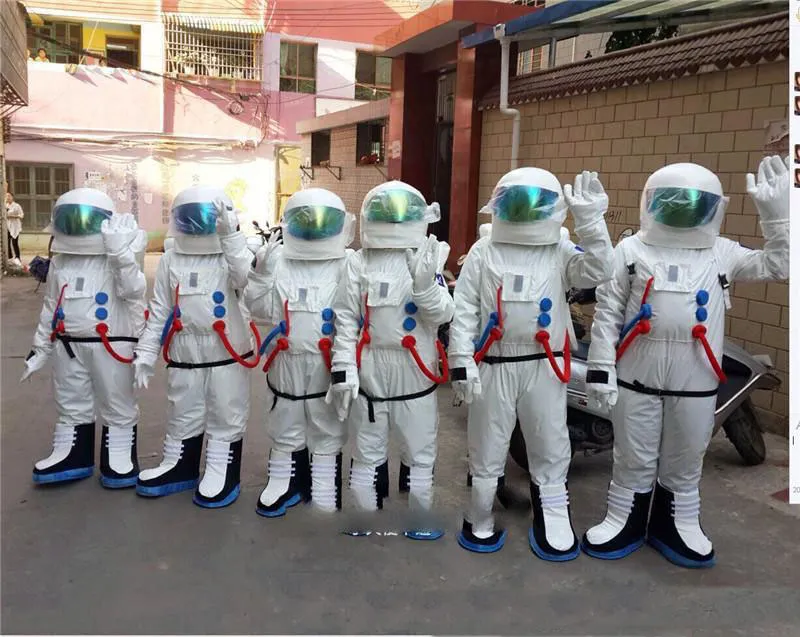 2019 Gorąca Sprzedaż Space Suit Maskotki Kostium Astronauta Maskotki Kostium z Plecakiem Z Logo Rękawiczką, Buty, Darmowa Wysyłka Rozmiar dla dorosłych