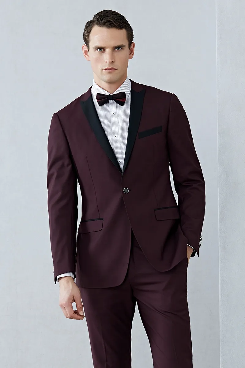 Tuxedos De Ternos Para Homens Da Borgonha Para Casamento, Claret Red 3  Peças De Terno Para Homens, Smoking Do Noivo 2024 Jaqueta+Calça+Gravata  Borboleta De Werbowy, $551,69 | DHgate, image size:800x1200