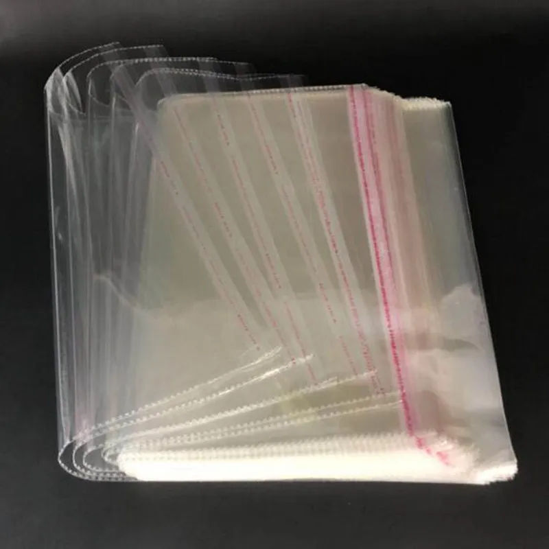 Storage Bags Clear Self Adhesive Seal Plastic Packaging Bag Resealable Cellophane OPP Poly Bags Gift Bags