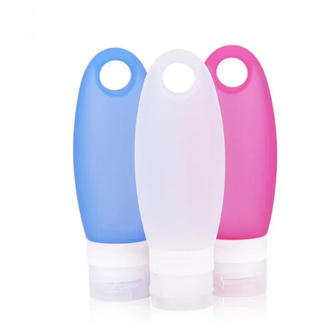 Travel Silicone Bottle Shampoo Dusch Gel Lotion Sub-Botling Tube Squeezer Kit Tom Silikon Förpackning Flaska
