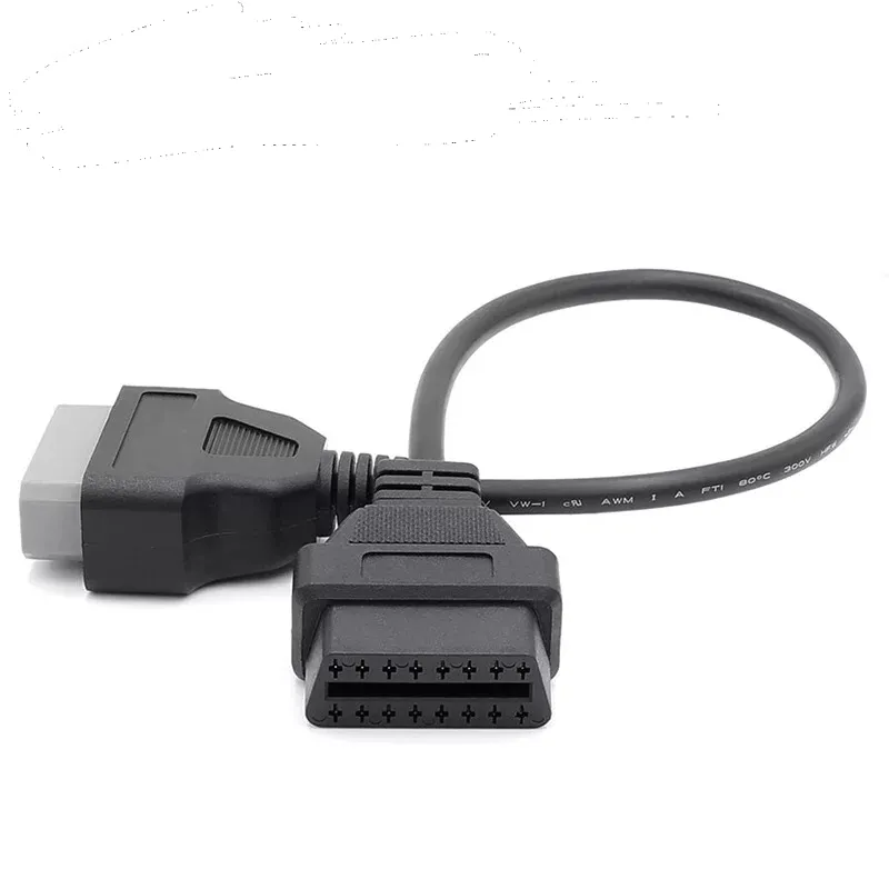 För Nissan 14pin till 16Pin Cable OBD II Diagnostic Interface 14pin till OBD2 16 Pin Adapter fungerar för auto bilfordon