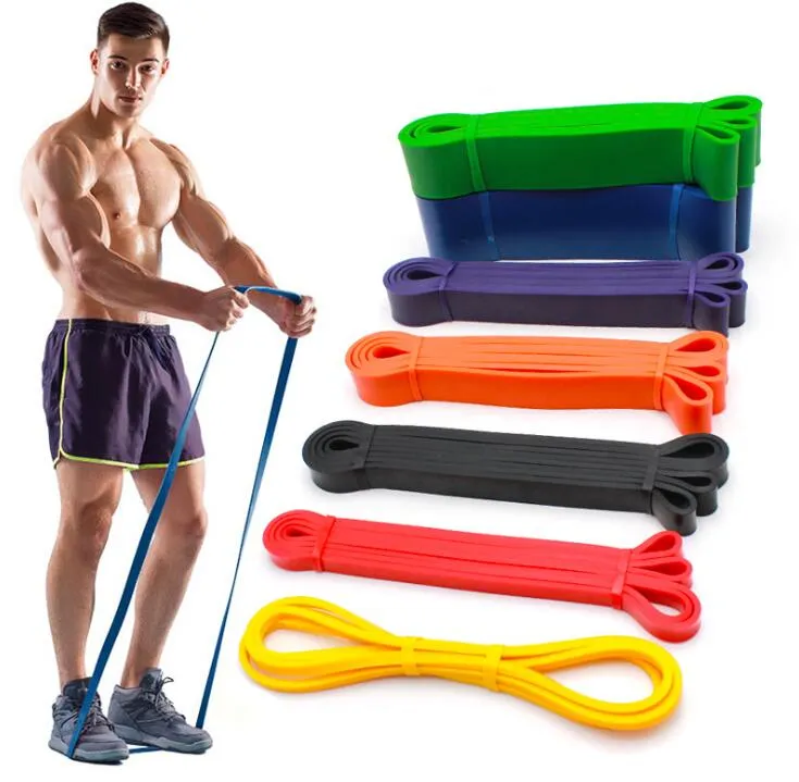 Correa de tracción Bandas de resistencia de látex natural no tóxicas Cinturón de fuerza de alta elasticidad Bucle de entrenamiento Gimnasio Yoga Entrenamiento Fitness correas al por mayor