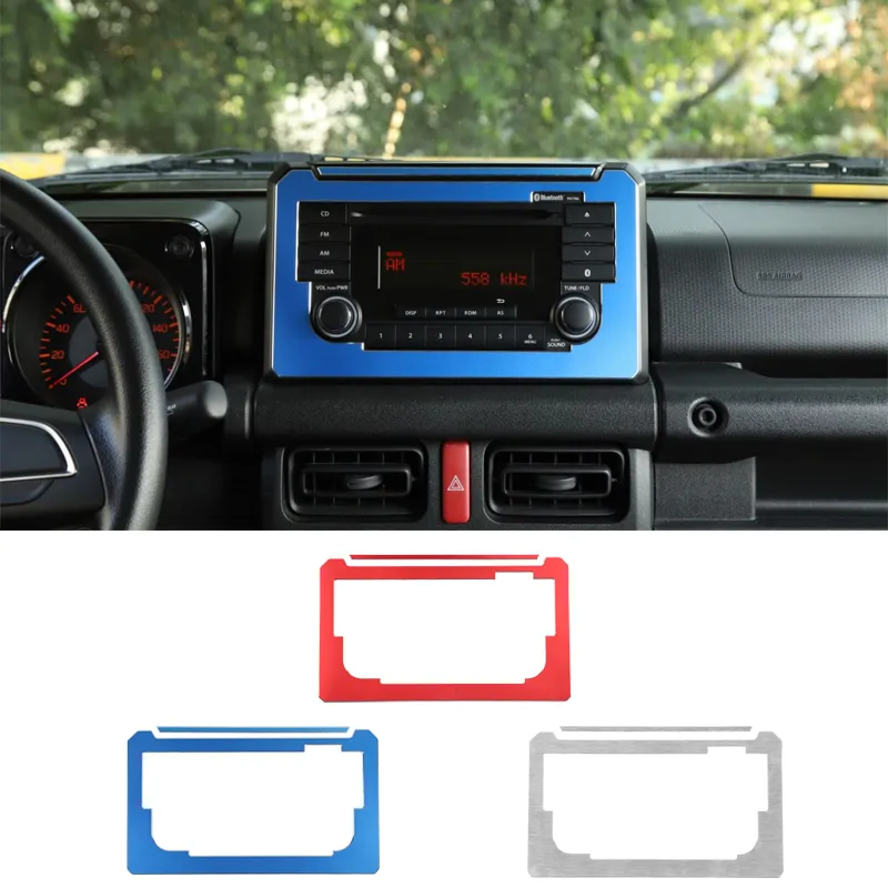 Алюминиевый сплав CD экран рамка навигационный экран украшения аксессуары для Suzuki Jimny 2019 UP аксессуары для интерьера автомобиля