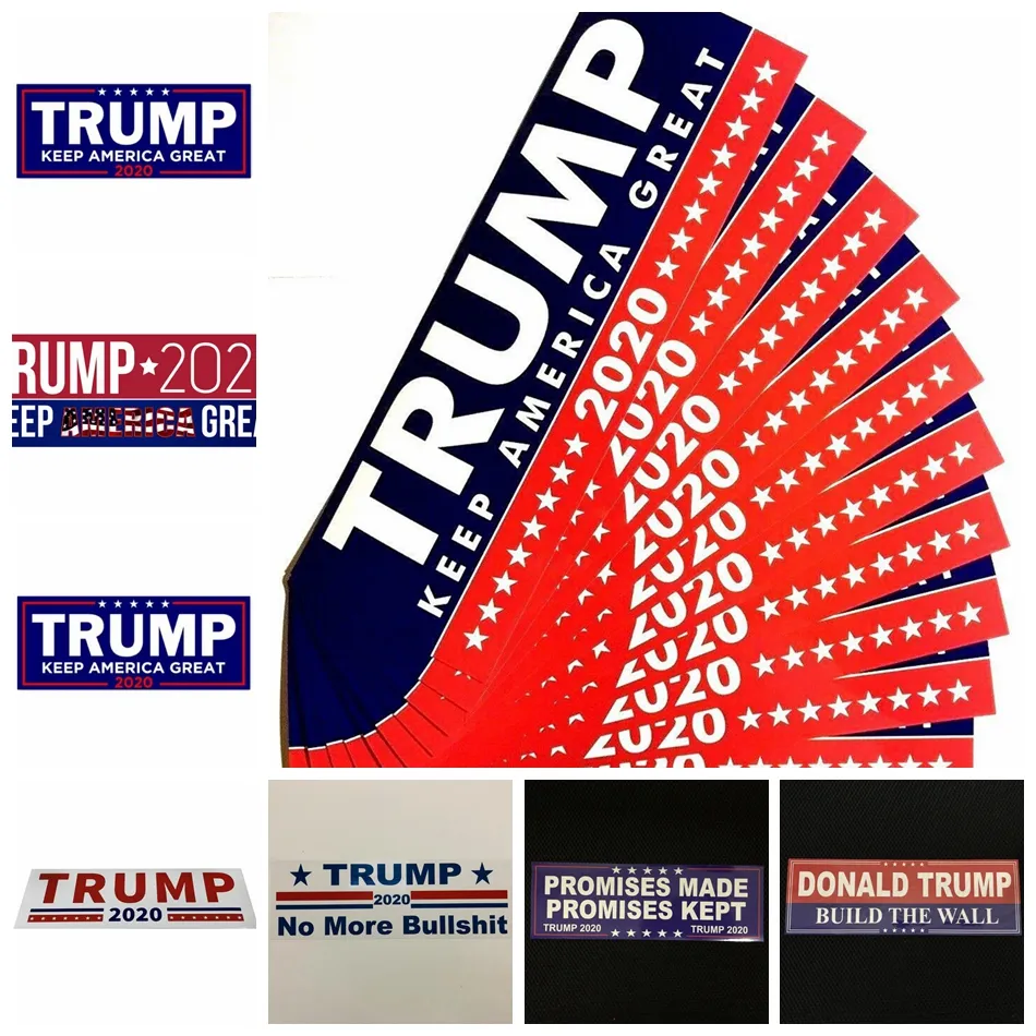 Trump Car Stickers 13 Styles 76*23mm Keep Make America Great Again Donald Trump Stickers Bumper Sticker Novelty Items 10pcs/set OOA6901-6