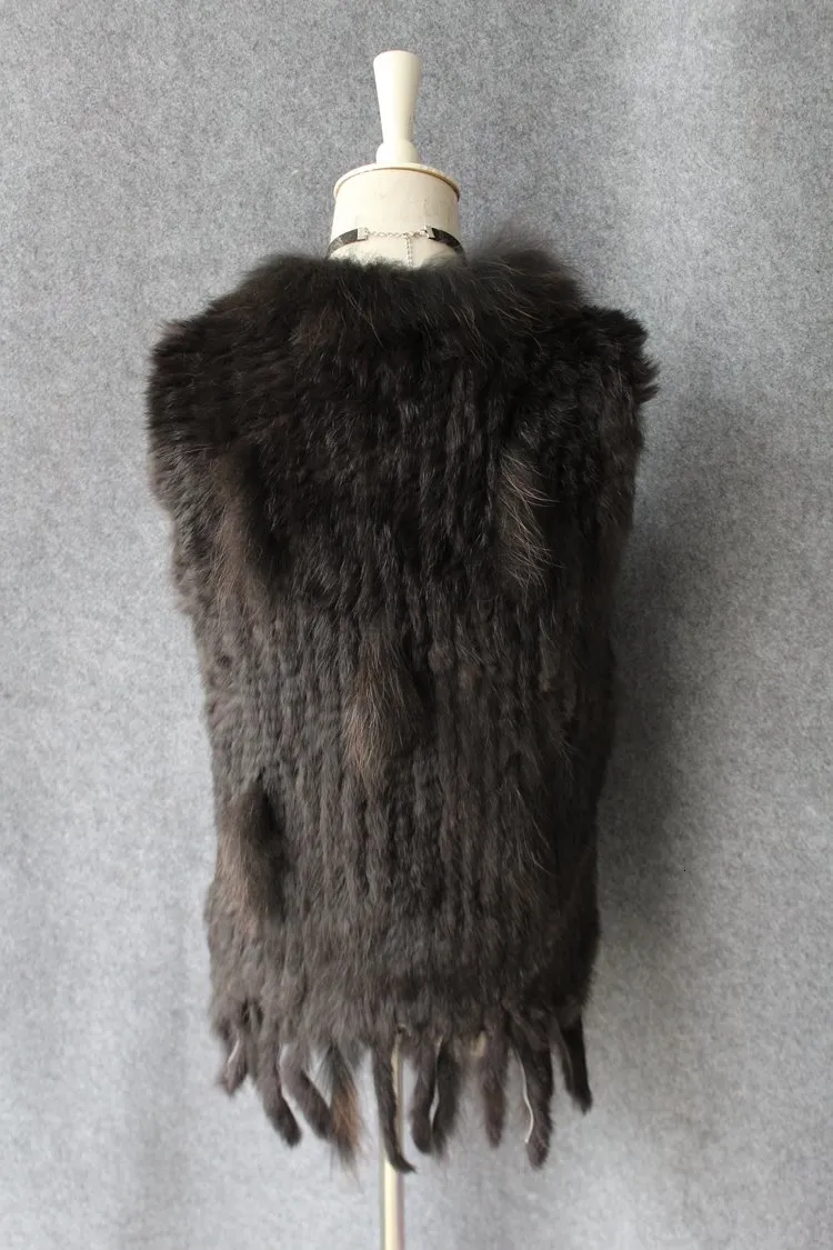 genuine real rabbit fur vest with raccoon fur collar (29)
