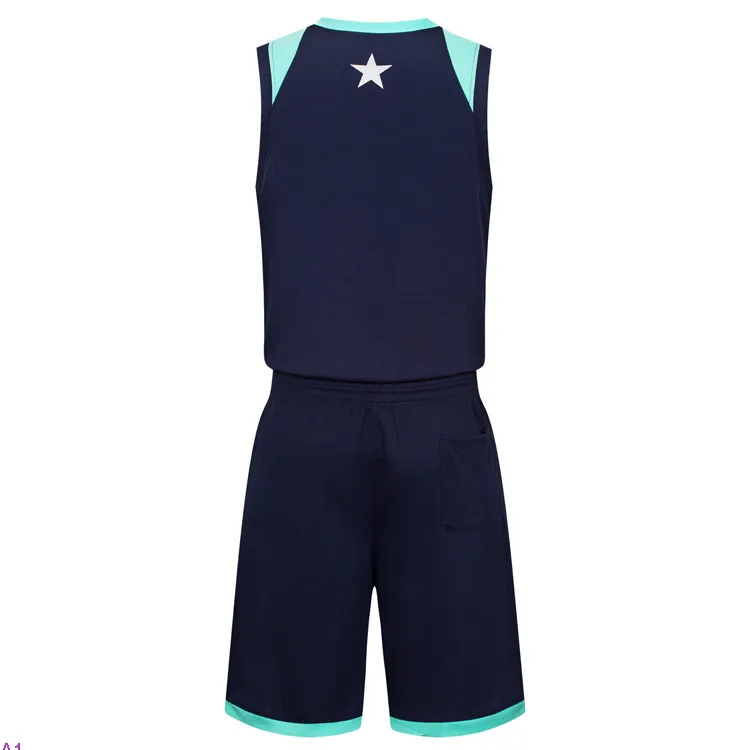 2019 새로운 빈 농구 유니폼 인쇄 로고 망 크기 S-XXL 저렴한 가격 빠른 배송 좋은 품질 다크 블루 DB004N