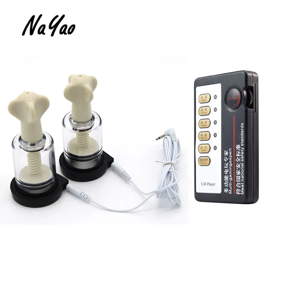 Electro Shock Nipple Clamps Sucker Cup Sex Toys Two... From Gou06, $9.32