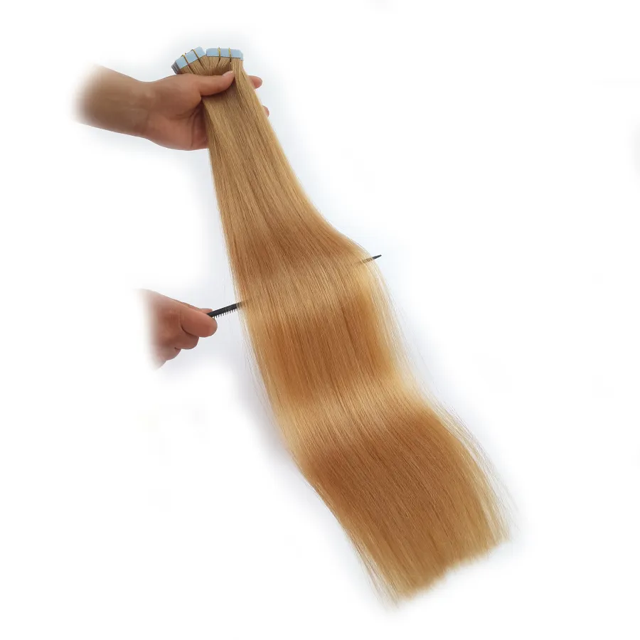 Clienti VIP Nastro da 50 cm nelle estensioni dei capelli umani Estensioni dei capelli con trama della pelle 150 g/60 pezzi #4 #18 #27 #30