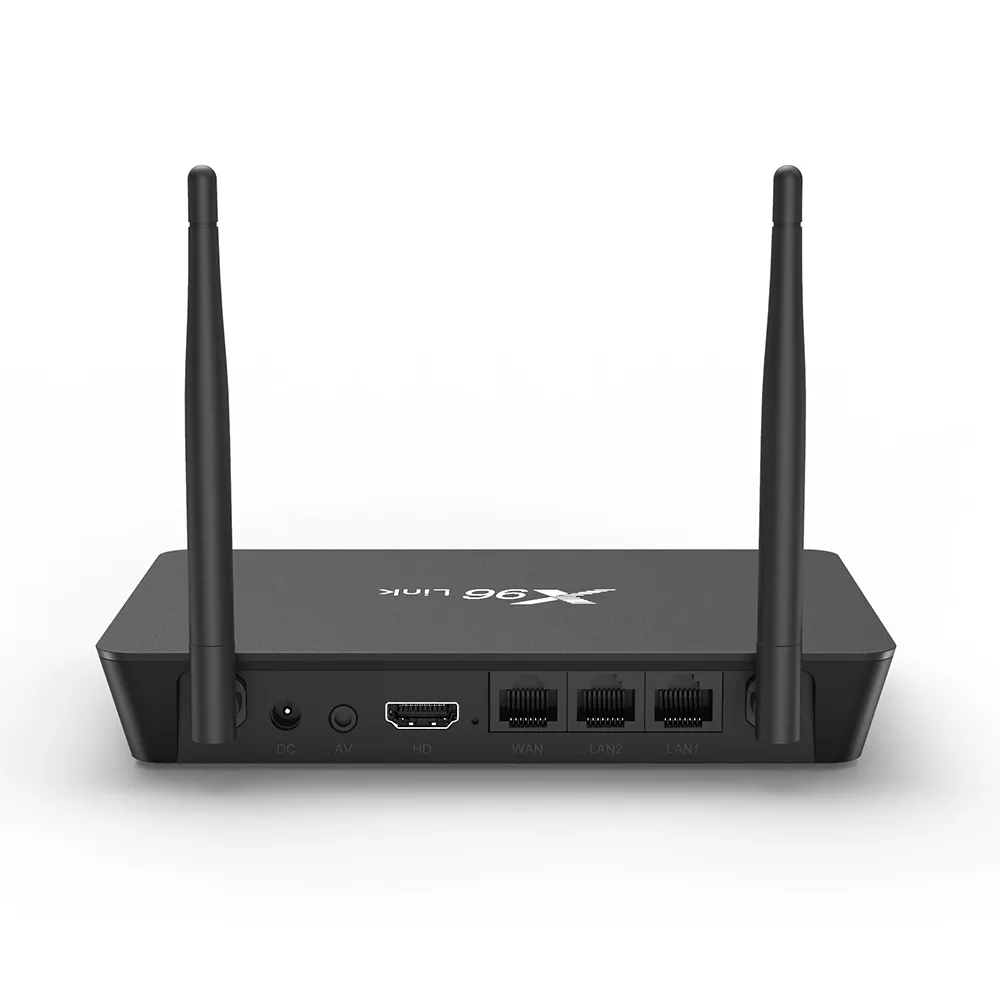 X96 Link Android Amlogic TV BOX 2 GB 16 GB mit SIFLOWER SF16A18 Router-Funktion 2 100 M LAN-Port 2 in 1 multifunktionale OTT-Box