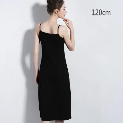 Womens Full Slip Long Camisole Slip Dress With Shoulder Straps And Solid  Underskirt 90cm To 120cm From Saltblue, $16.32