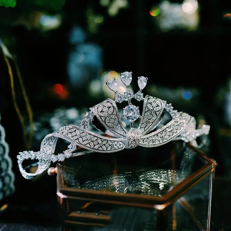 Pageant Crown Tiara Princess Queen Zircon Headband Luxury Head