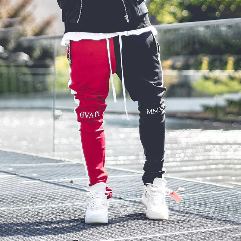 Mens Casual Pants Sportswear Fiess Sweatpants Hip Hop Streetwear Male Skinny Trousers Bottom Track Pant Autumn Joggers Men