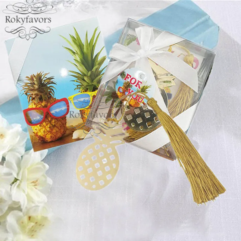 20PCS Pineapple Bookmark with Tassel Party Shower Wedding Favors Birthday Gifts Gradulation Event Keepsake Party Supplies