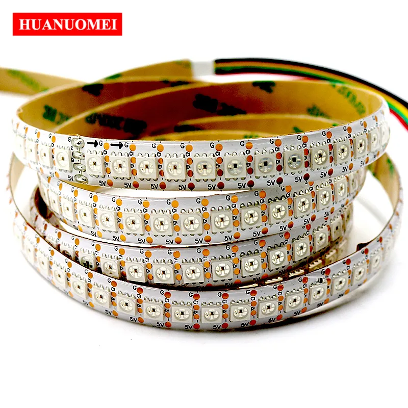 5V 144LEDs/pixels/m APA102 LED Pixel Strip Light Addressable 5050 SMD RGB Tape,DATA and CLOCK Seperately,2M/Roll,White PCB,Waterproof IP65