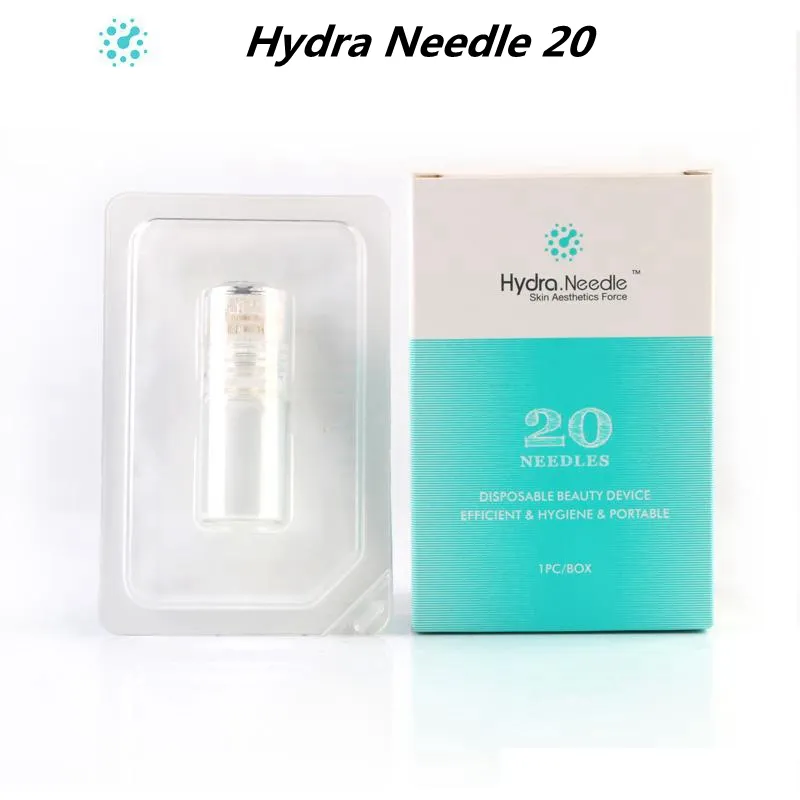 Hydra Agulha 20 Pins Titanium Microneedle Meso Derma Roller Mesoterapia Cuidados com a pele Rejuvenescimento Whitening Anti Wrinkle