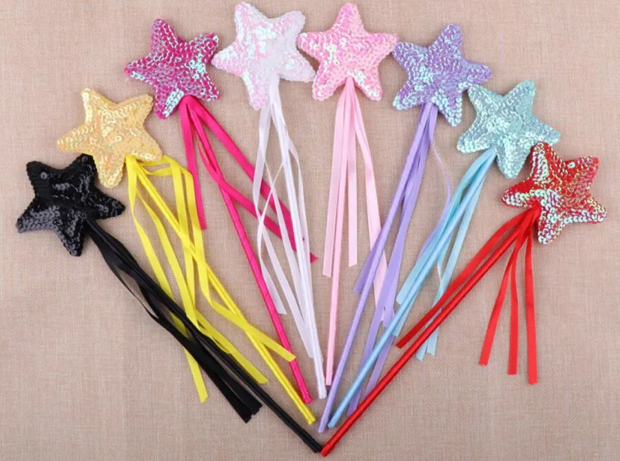Halloween Childrens Day Sequins Magic Wand Pentagram Party Masquerade Handcuffs Angel Stick Magic Wand Star Fairy Stick GIFTS From 0 72 DHgate