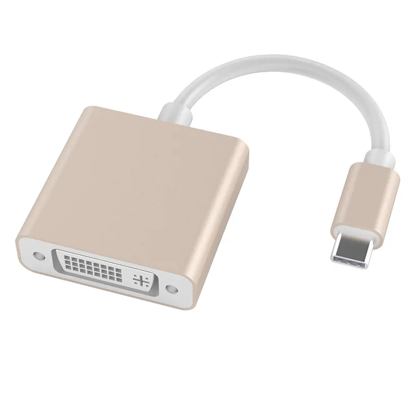 USB 3.1 نوع C-لDVI نوع C إلى DVI 1080P محول فيديو الكابل الموصل للماك بوك اللوحي 20PCS / LOT