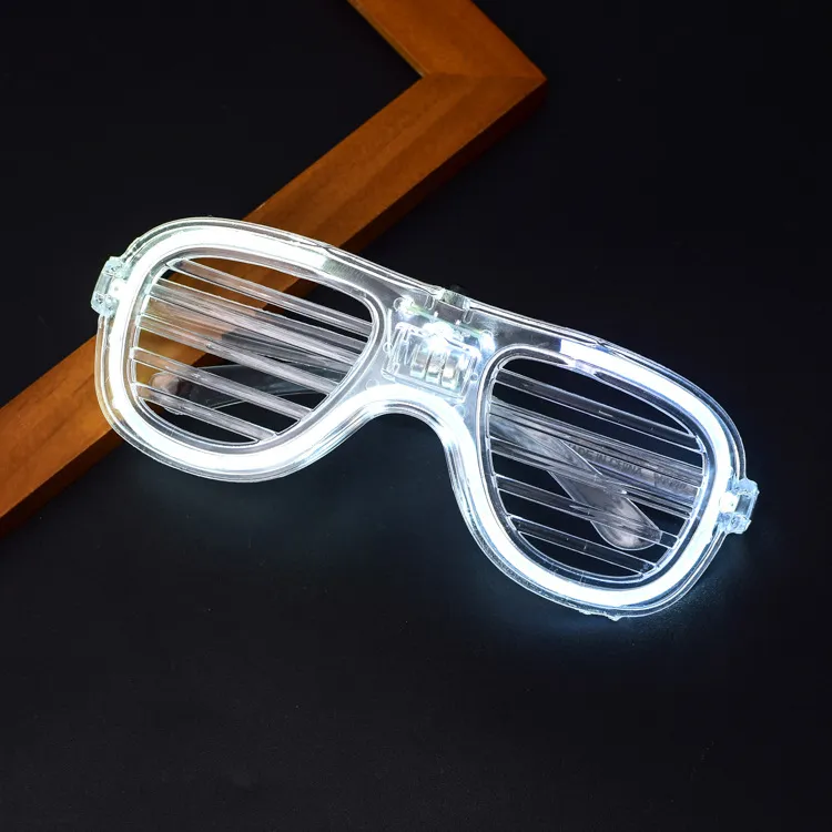 LED Lighted Shutter Glasses Party Rave Toys Flashing Glasses Halloween Supplies Luminous Glasses