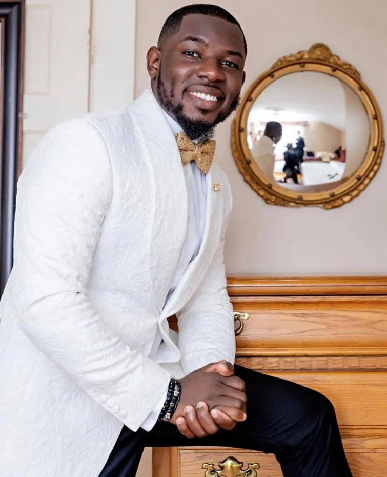 White lace tuxedo discount