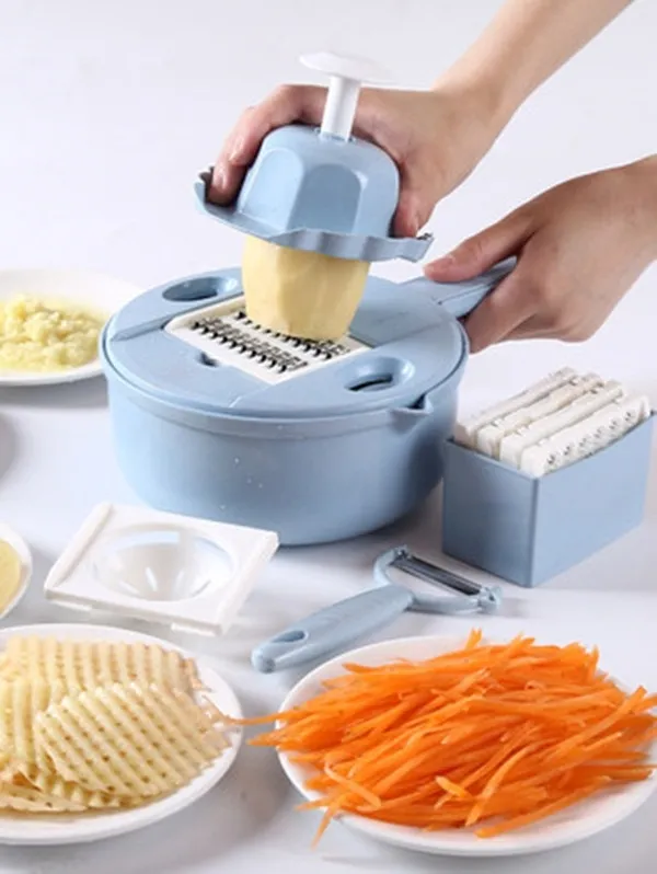 Kitchen multi-function Nicer shredder potato cutter potato chip slicer silk radish grater Dicer fruit cutting board kitchengadget Quick