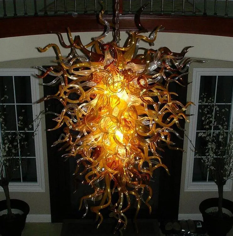 Luxury Flower Chandelier Lighting Lamps Villa Living Room Chandeliers Lamp Hand Blown Murano Glass LED Pendant Light