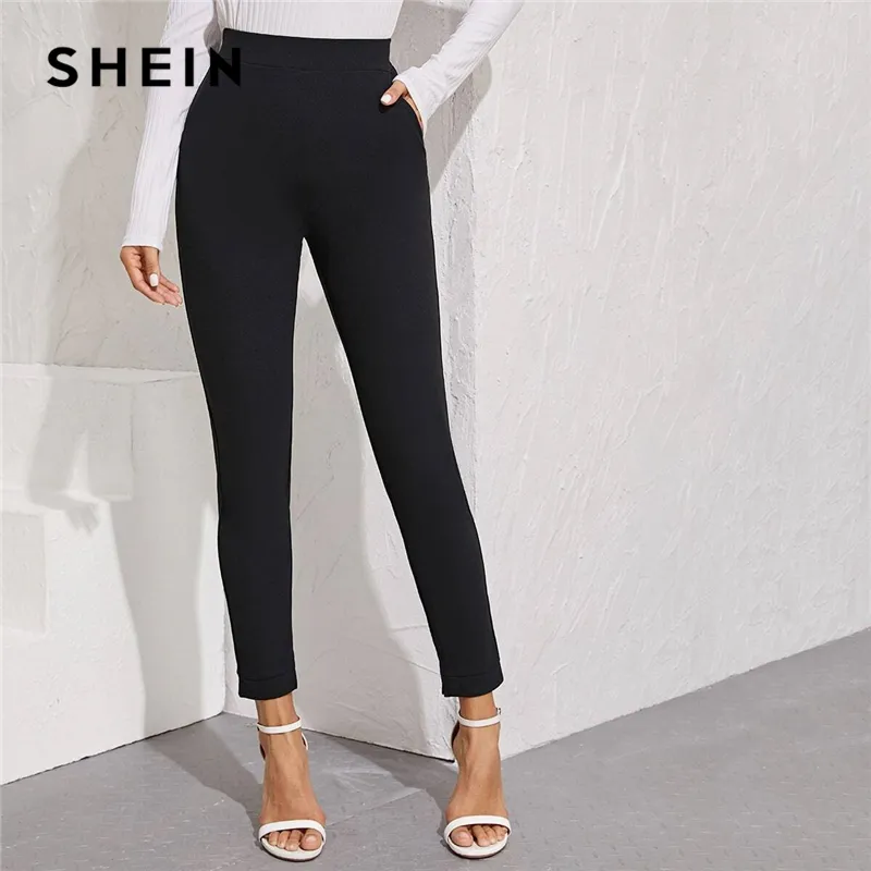 Shein pantaloni vita best sale alta