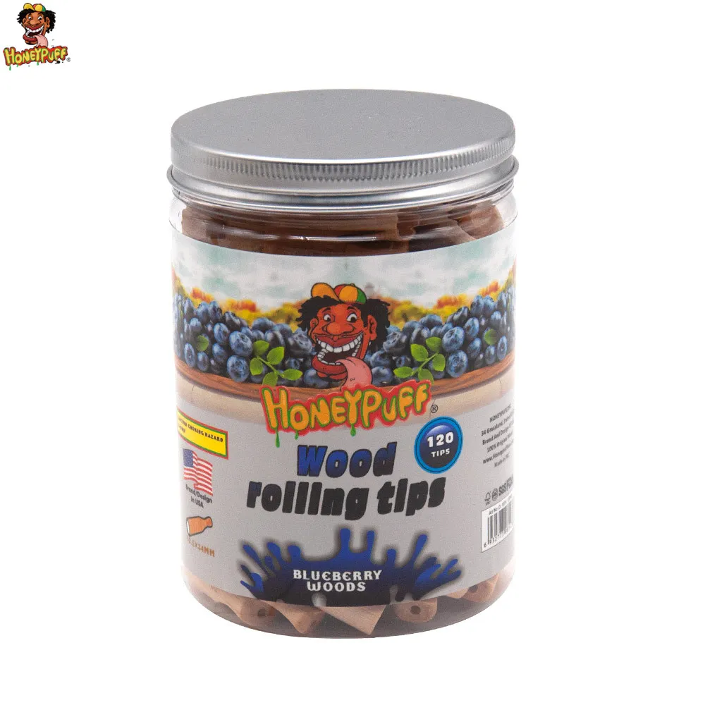 HONEYPUFF Blueberry Flavor Wood Mouth Tips Wooden Mouth Filter Tip