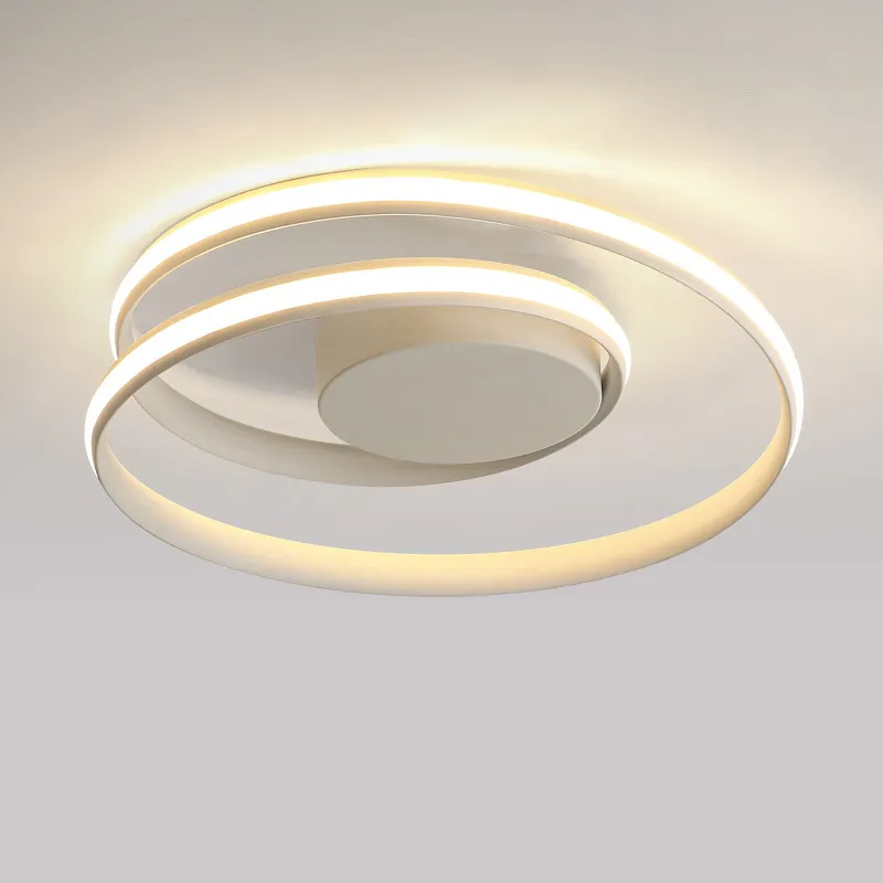 Minimalismo moderno plafoniere a LED nero/bianco plafoniera in alluminio soggiorno camera da letto lamparas de techo colgante moderno