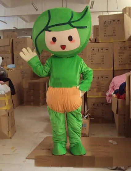 2019 haute qualité feuilles vertes bébé dessin animé personnage Costume mascotte produits personnalisés sur mesure livraison gratuite