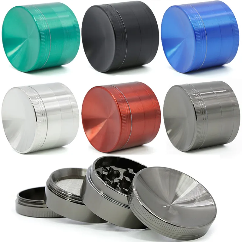 Newest Zinc Metal Rainbow Grinder 4 Layers Concave Herb Grinder 40mm Diameter Grinders Wax Smoking Accessories Herbal Tobacco Crusher Tools