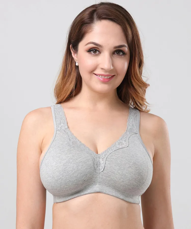 Full Cup No Steel Ring Ultra Thin Cotton Large Size Bra Underwear Simple  Fashion Lace Chest Bra BCDEF Cup 80B 115D Special From Irisxiong, $23.25