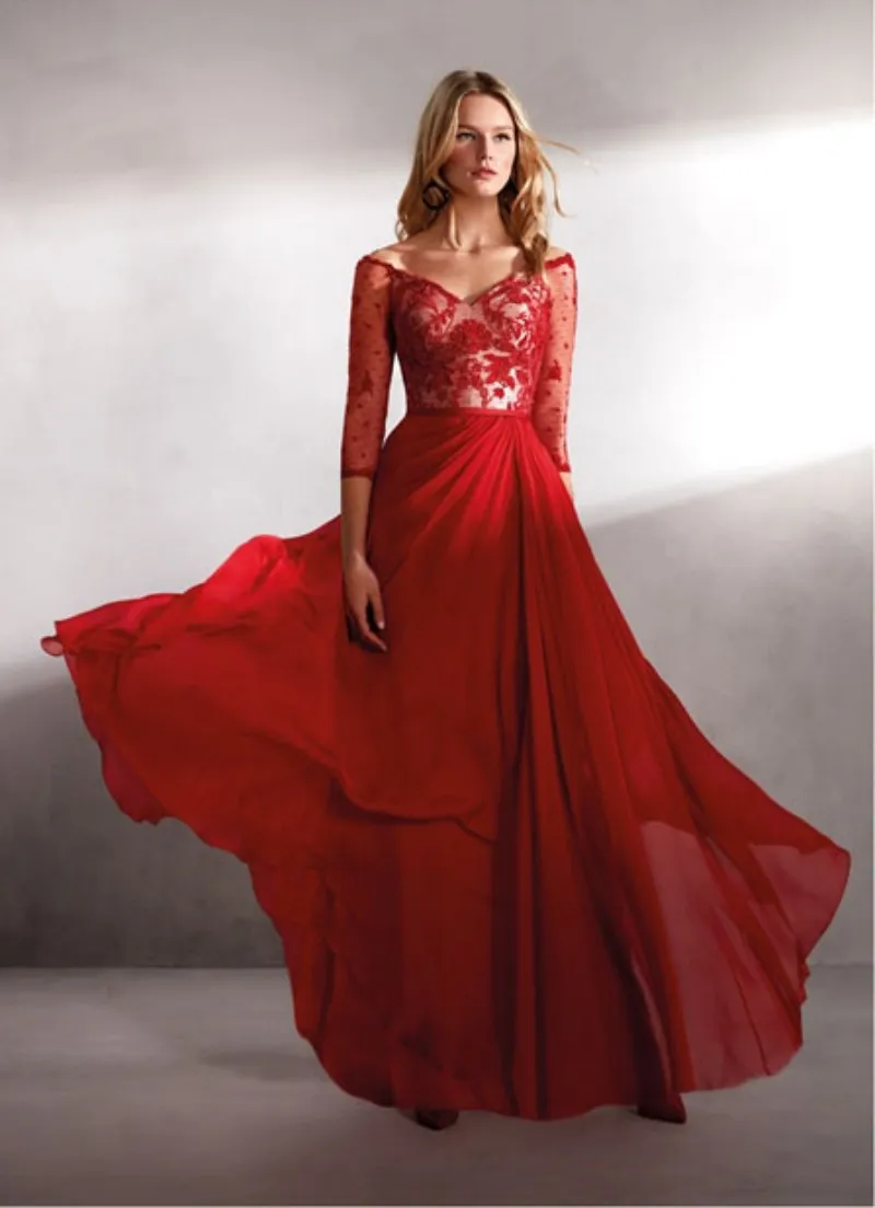 Valerio Luna 2019 Prom Dresses Off Shoulder Lace Appliques Chiffon Evening Gowns Custom Made Floor Length A Line Special Occasion Dress From 94 56 DHgate