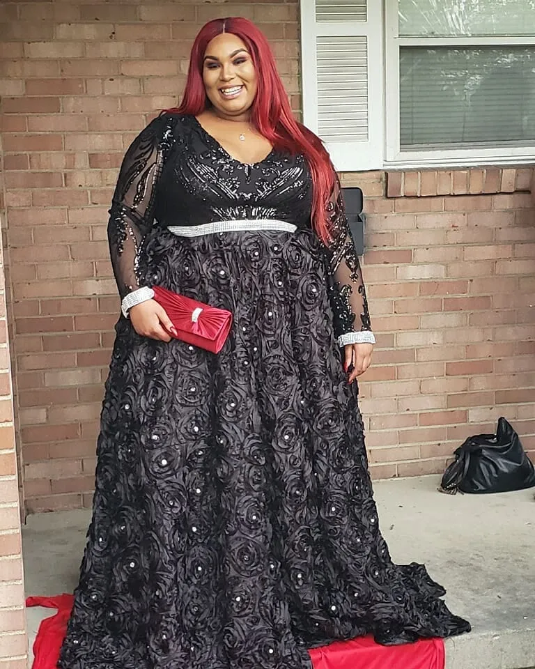 black plus size prom dresses