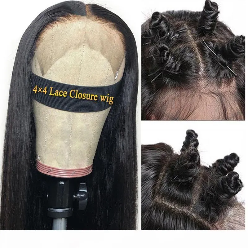 Human Hair Wigs Lace Front Human Hair Wigs 4*4 Lace Closure Wig Brazilian Straight Hair Wig For Black Women Fairgreat Lace Frontal Wig