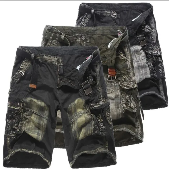 Mens Cargo Shorts Zomer Casual Cargo Broek Dunne Shorts Withi 3 Colors Plus Size Aziatische maat M-5XL gratis verzending