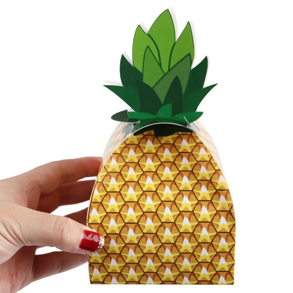 superficial si Relativamente Cajas de dulces de fiesta de piña hawaiana 36 piezas Decoraciones de fiesta  hawaiana Dulces y
