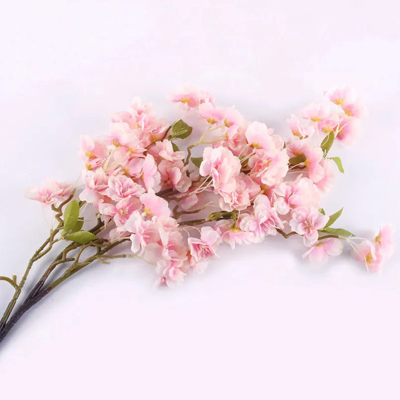 Seta artificiale ecologica Sakura Cherry Flores Blossom Ciliegio orientale Decorazione Matrimonio Camera d'albergo Accessorio per feste Fiori di seta