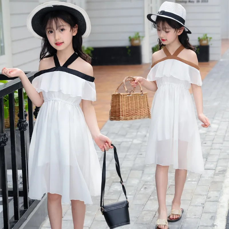 Summer Girls Dress 2018 Teenager Girl Party Dress Chiffon Princess