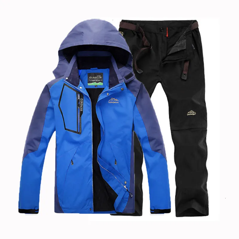 Combinaison De Pêche Homme Hiver épaisse Imperméable Avec Capuche - Veste Et Pantalon Pour Extérieur, Camping, Randonnée, Entraînement Tactique