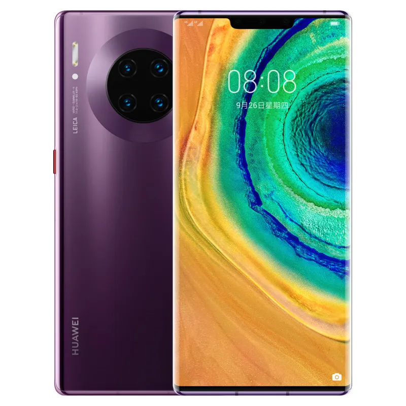 원래 Huawei Mate 30 Pro 4G LTE 휴대 전화 8GB RAM 128GB 256GB ROM Kirin 990 Octa Core Android 6.53 "40MP AI 지문 ID 휴대폰