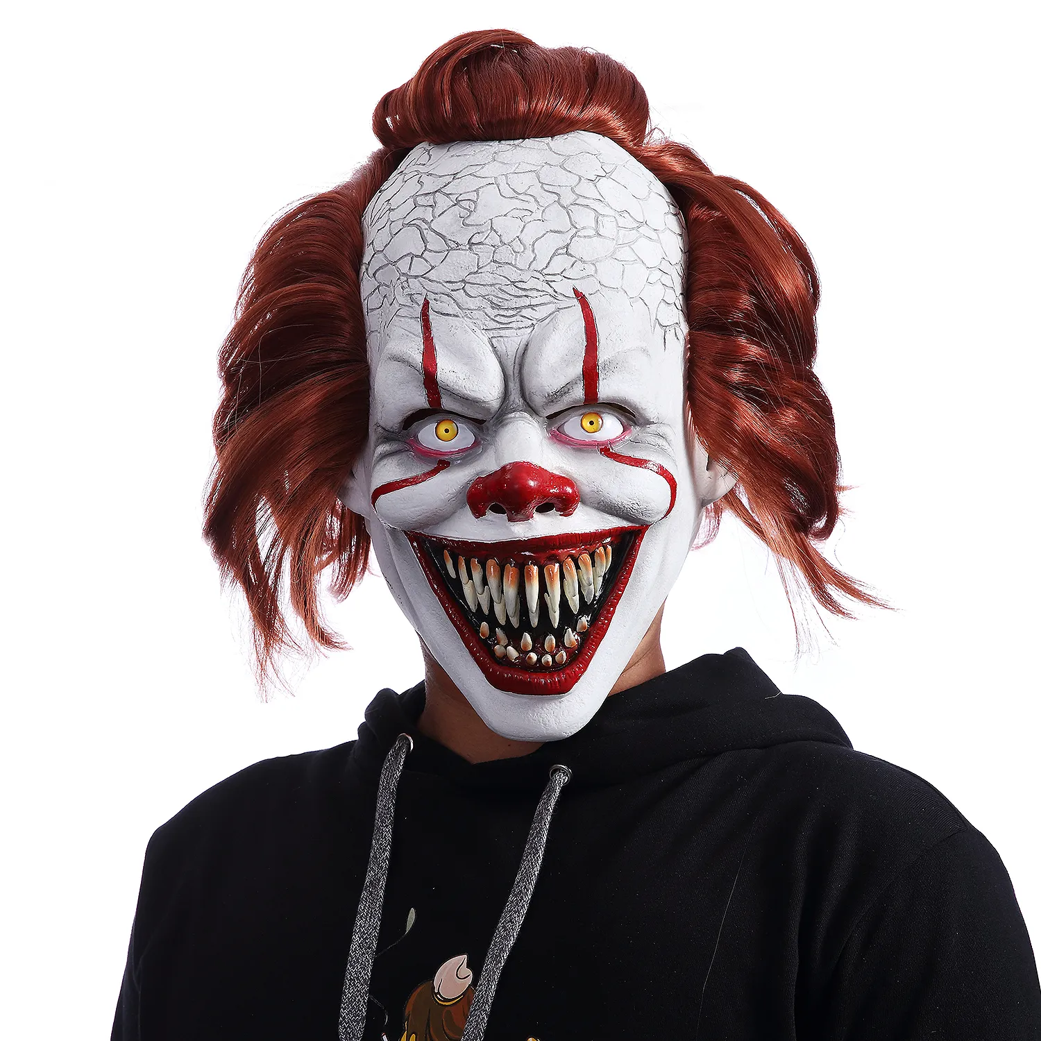 C / Miracle IT Stephen King Clown Máscara de Halloween Joker Tema de película Látex Adultos Máscaras C / Miracle IT Stephen King Clown Máscara de Halloween Joker Tema de película Látex Adultos Máscaras