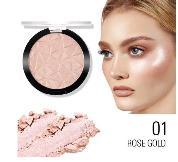 SACE LADY 6-Farben-Highlighter-Glitzer-Palette für das Gesicht, Make-up, leuchtende Gesichtskontur, Schimmerpulver, Illuminator, Highlight-Kosmetik