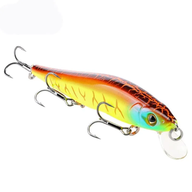 Richiamo di pesca 1PC Minnow 14g 110mm 0-1M di profondità Wobbling Minnow Floating Lure Hard Bait Fishing Wobblers 10 colori Spedizione gratuita