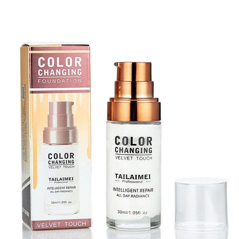 TLM Color Changing Liquid Foundation Makeup Change To Your Skin Tone Temperature Change Complexion Concealer Cream