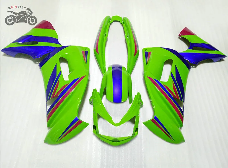 Free Custom fairing set for Kawasaki Ninja 650r ER-6f 2006 2007 2008 Green blue motorcycle fairings kits 06 07 08 ER6F 650R