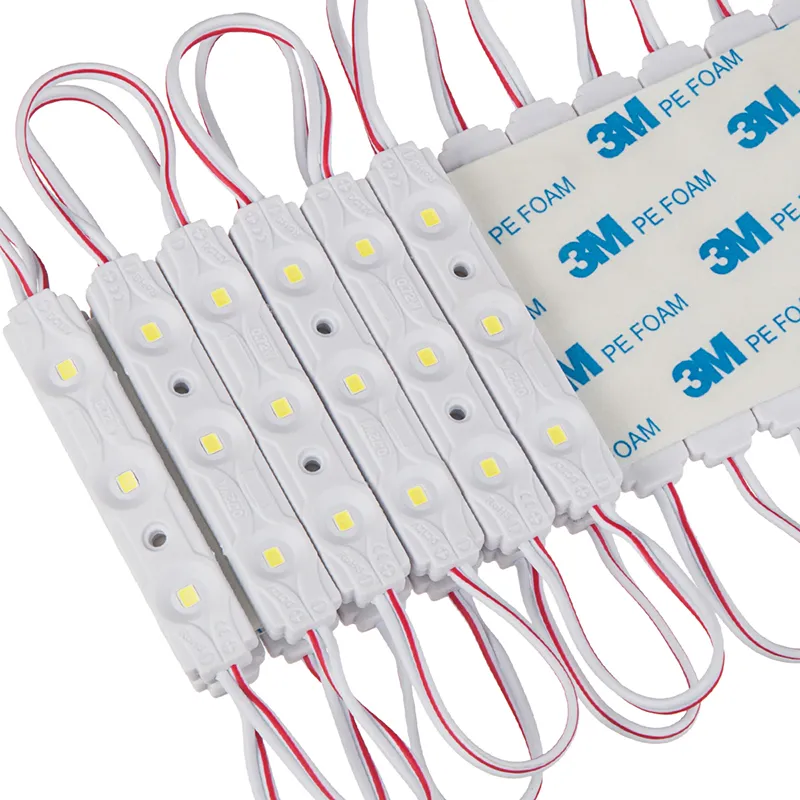 1000pcs/lot Injection LED Module cool White 0.72W DC12V 2835 SMD 3 LED Waterproof Decorative Light for Signage Letter Advertising Sign