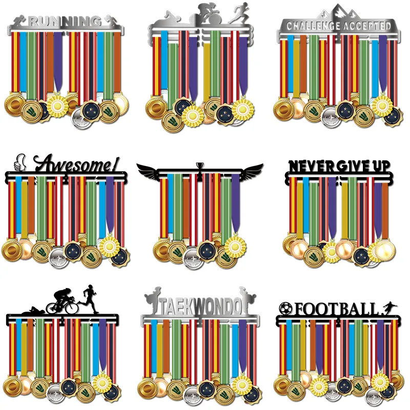 Colgador De Medallas Para Correr Soporte De Medallas De Acero Inoxidable  Colgador De Exhibición De Medallas Deportivas Para Corredor Y200429 De  19,02 €