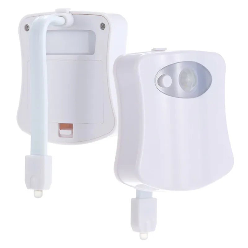 Inteligente PIR Sensor de Movimento Sensor Sapateiro Luz da Noite 8 Cores Luminária impermeável para WC Levado Lâmpada Luminária WC WC Ligh