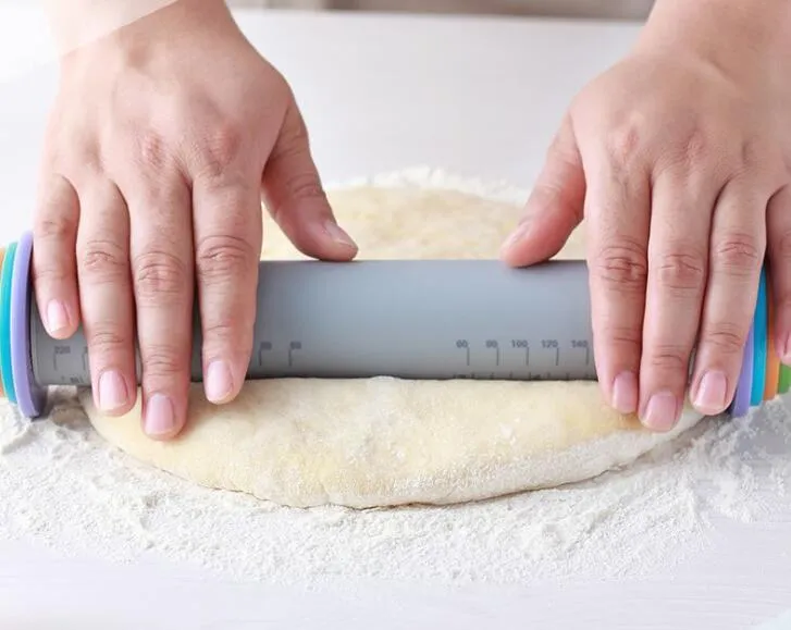 Creatieve Siliconen Rolling Pin 8 "12" Verstelbare Dikte Rolling Pin